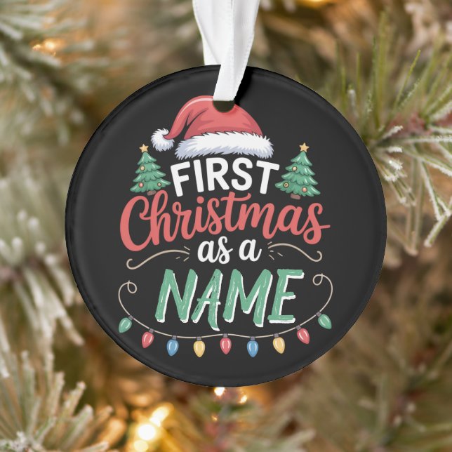 Ornamento Primeiro Natal Personalizado Como Um Correspondent (Árvore)