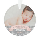 Primeiro Natal Rosa Choque Menina Foto