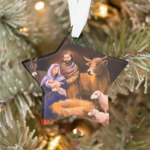 Ornamento Primeiro presépio de Natal