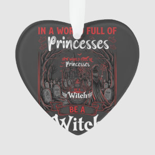Ornamento Princesas Seja Bruxa Halloween Castelo Caldeirão T