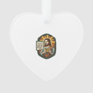 Ornamento Produto de revisão de Jesus Influenciador Ruim Fal