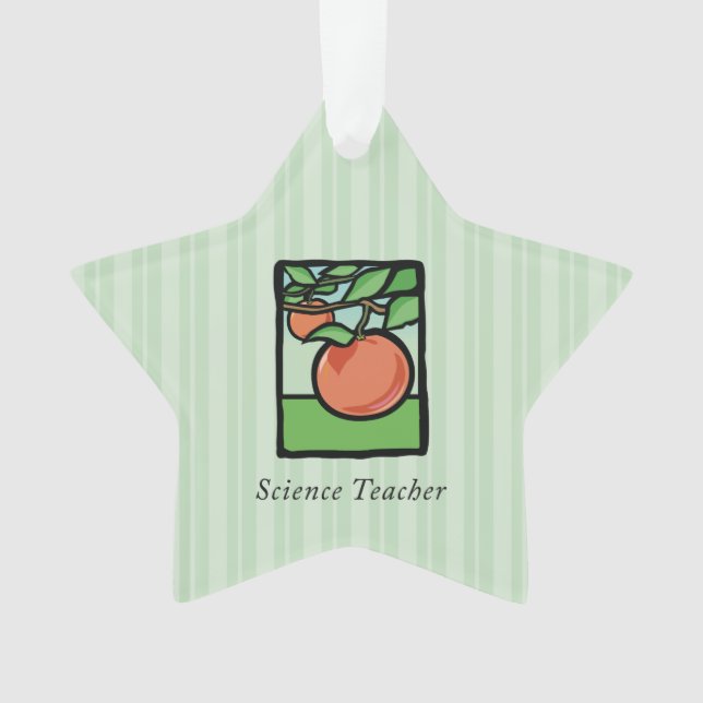 Ornamento Professor de Ciência Obrigado, Apple (Frente)