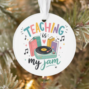 Ornamento Professor Retro É Minha Paixão Disco de Vinil Prof