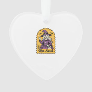 Ornamento Professora Bruxa Fofa Sra Smith Vintage Desenho de