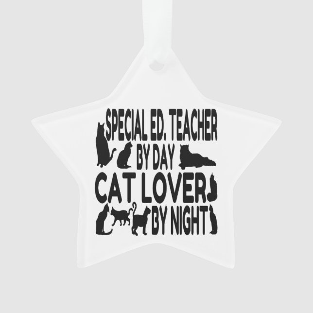 Ornamento Professora de Educação Especial do Cat Lover (Frente)