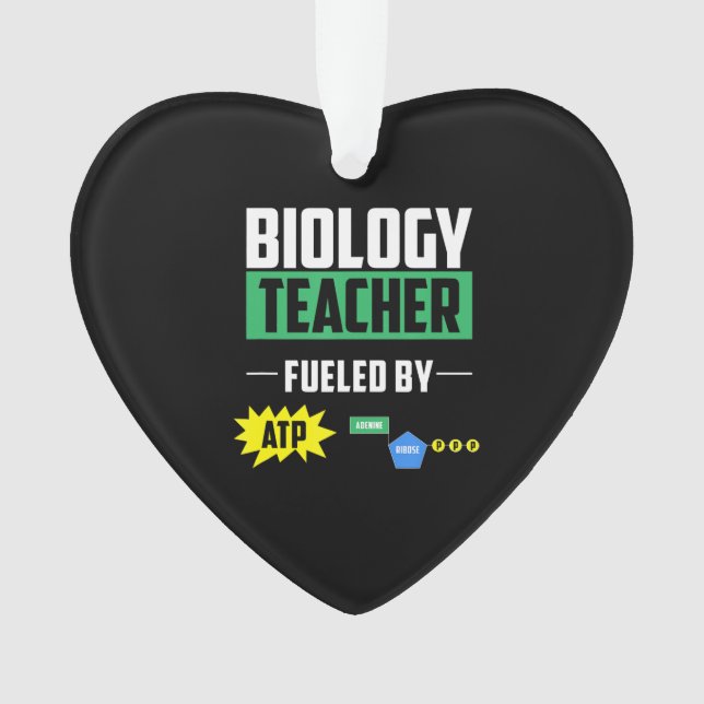 Ornamento Professora de Química Homens em Biologia Engraçada (Frente)