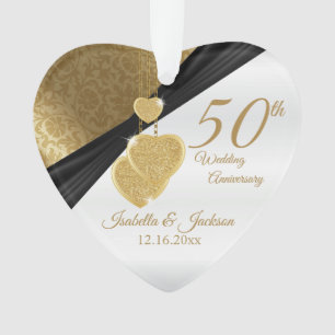 Ornamento Projeto de lembrança de bodas de ouro 💞 50 anos