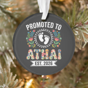 Ornamento Promovida a Athai 2026 Primeira Tia