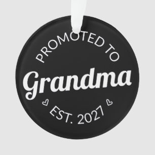 Ornamento Promovida a Vovó Est 2027 Nova Nana Eu