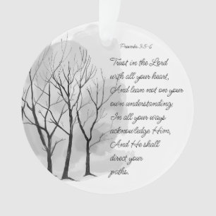 Ornamento Provérbios 3:5-6 Confie no Senhor