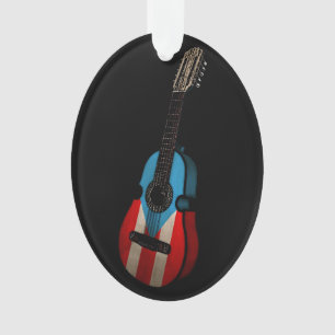 Ornamento Puerto Rican Flag Cuatro