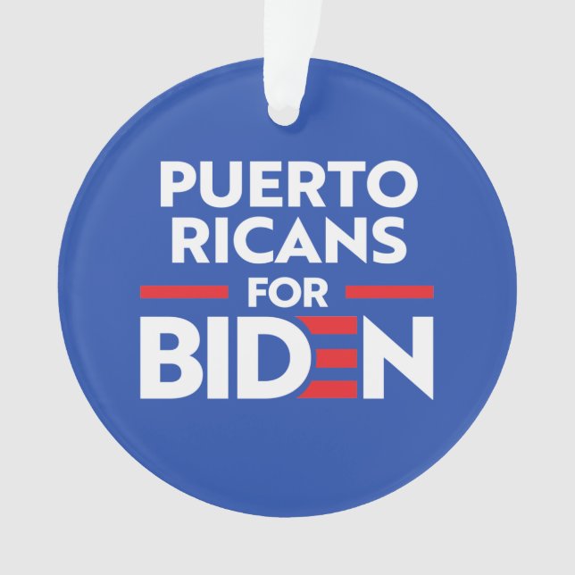 ORNAMENTO PUERTO RICANS PARA JOE BIDEN (Frente)