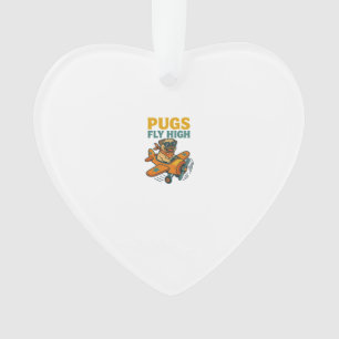 Ornamento Pugs Voam Alto