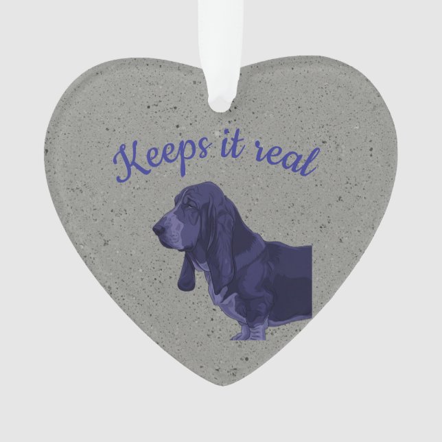 Ornamento Pulseira de Identificação para Basset Hound (Frente)