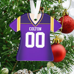 Ornamento Purple/Yellow Football Jersey