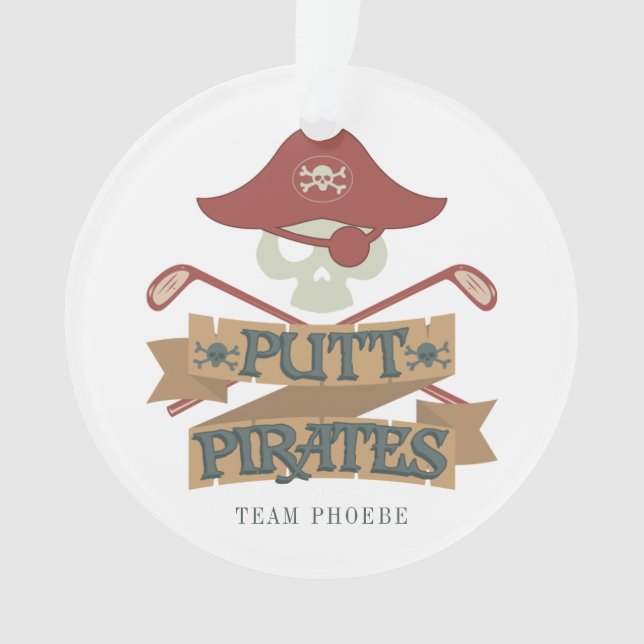 Ornamento Putt Pirates Personalizados Golfar em Esportes Ext (Frente)
