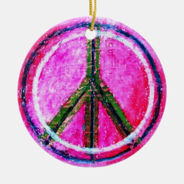 Ornamento Quadrado de Cerâmica (Frente)