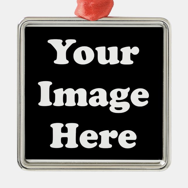 Ornamento quadrado vazio da árvore de Natal do (Frente)