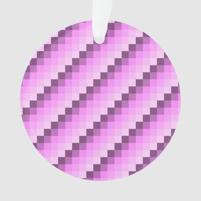 Ornamento Quadrados Rosa e Roxo (Frente)