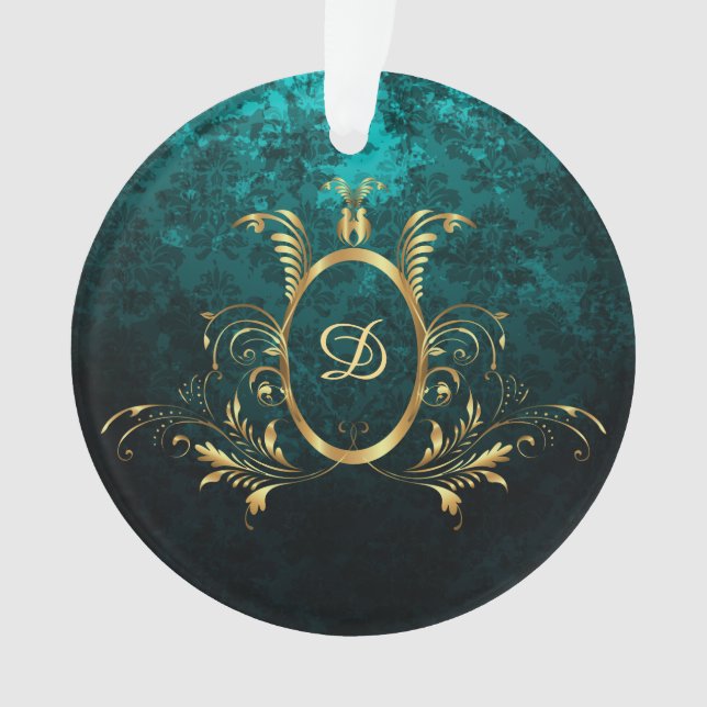 Ornamento Quadro de ouro personalizado para Damasco de luxo (Frente)
