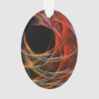 Quebrando o Oval Acrílico de Abstrato de Arte Círc