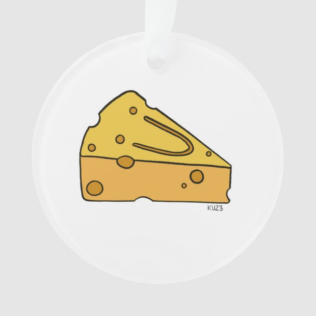 Ornamento Queijo Fofinho Sorridente (Frente)