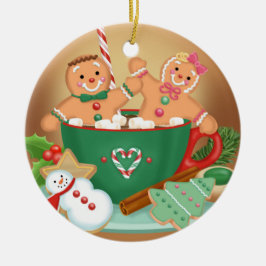 Ornamento quente do cacau e do pão-de-espécie