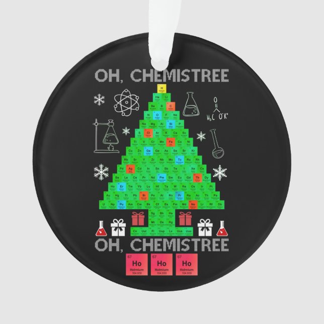 Ornamento Quimistree Chemistree Engraçado Ciência (Frente)
