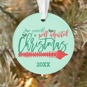 Ornamento Quiroprática Natal Bem Ajustada