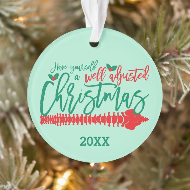 Ornamento Quiroprática Natal Bem Ajustada (Árvore)