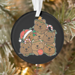 Ornamento Quokka Árvore de Natal Engraçado Animal Natal Orna