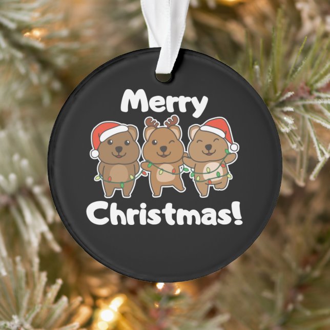 Ornamento Quokka Natal - Quokka Feliz Natal (Árvore)