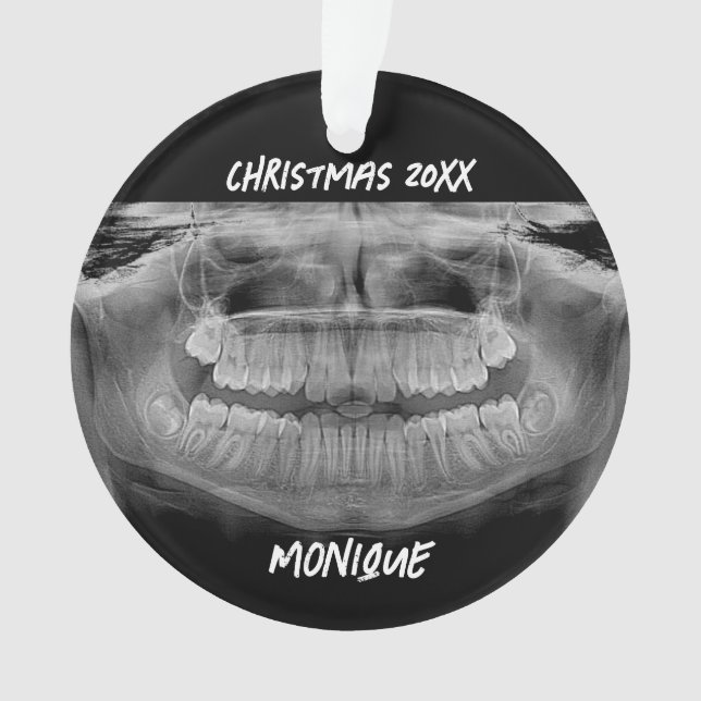 Ornamento Radiografia dos dentes divertidos (Frente)