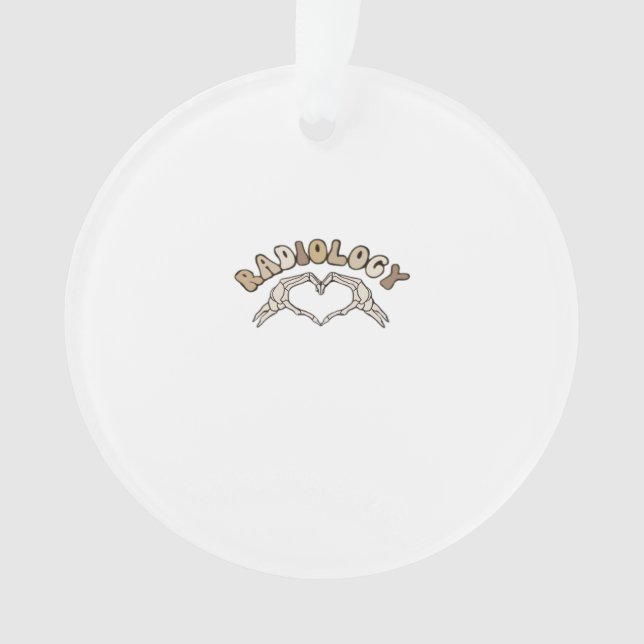 Ornamento Radiologia Esqueleto Mãos Cardíacas Clássicas (Frente)