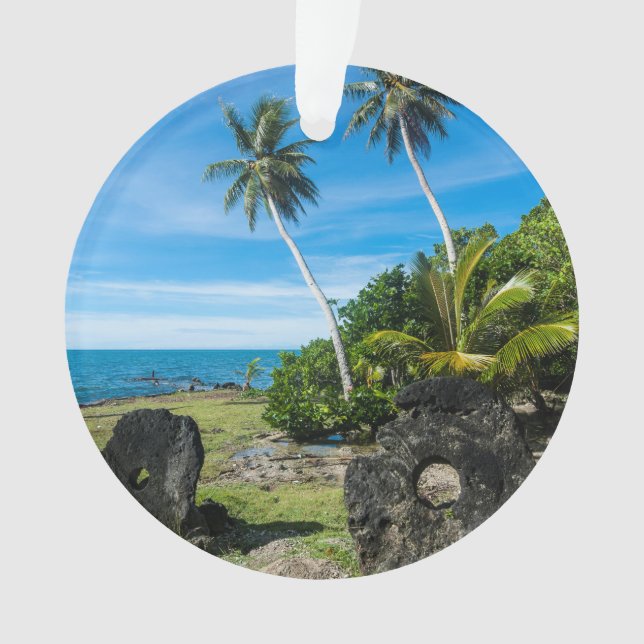 Ornamento Rai Stones Na Ilha Yap (Frente)