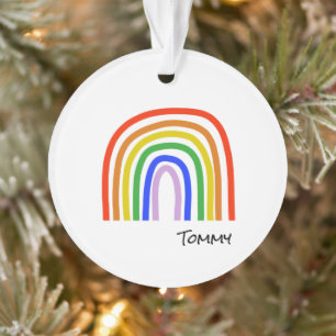 Ornamento Rainbow Art Kids NAME Colorida Moderna Divertida