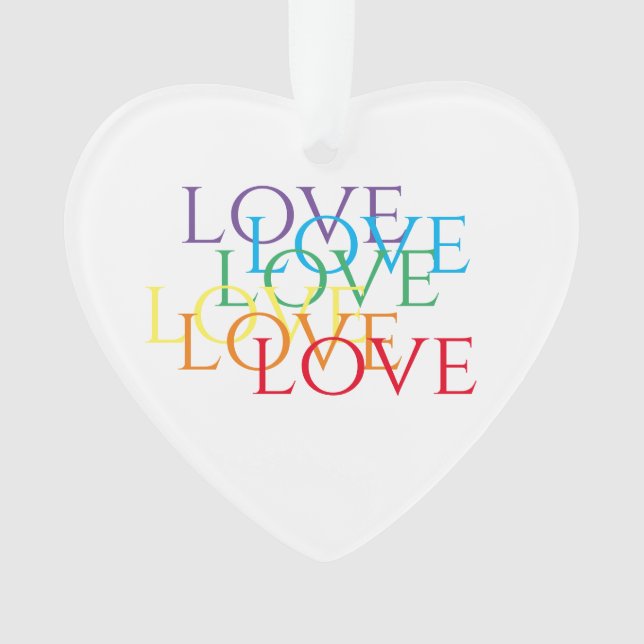 Ornamento RAINBOW LOVE Acrilato (Frente)