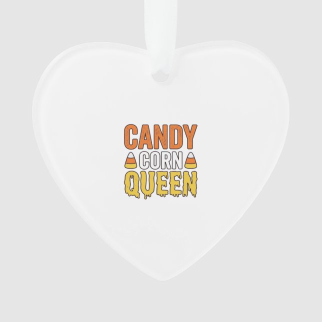 Ornamento Rainha do Candy Corn Design de Camiseta de Hallowe (Frente)