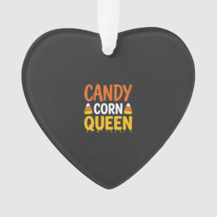 Ornamento Rainha do Candy Corn Gráfico de Halloween_1