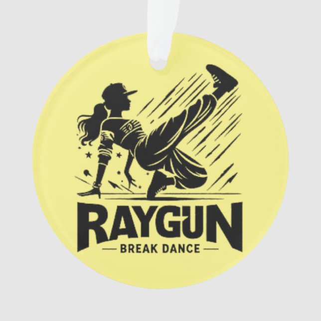 Ornamento Raio Raygun, revólver, dança (Frente)