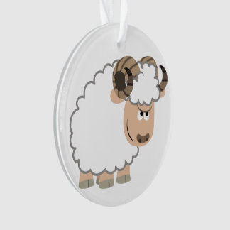 Ornamento Ram de Cartoon Confiante