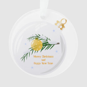 Ornamento Ramificação de Natal decorada em bauble