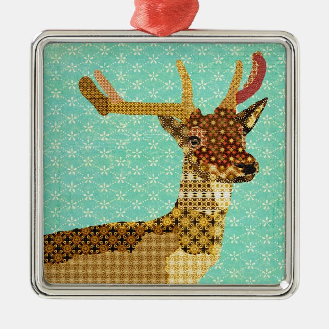 Ornamento real de turquesa da rena (Frente)