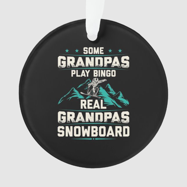 Ornamento Real Grandpas Snowboard (Frente)