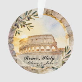 Ornamento Recordo Personalizado de Lua de Mel ou Férias em R
