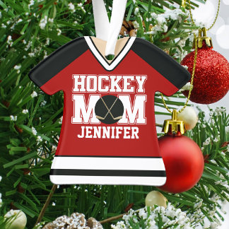Ornamento Red/Black Custom Hockey