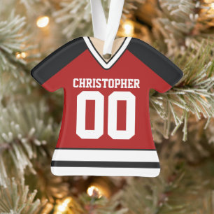 Ornamento Red/Black/White Hockey Jersey
