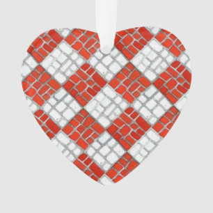 Ornamento RED CHECK MOSAIC Acrilato Ornament