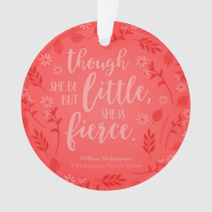 Ornamento Red Floral Little Mas Fierce William Shakespeare