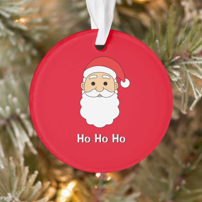 Ornamento Red Ho Ho Papai Noel Feliz Família de Natal (Árvore)